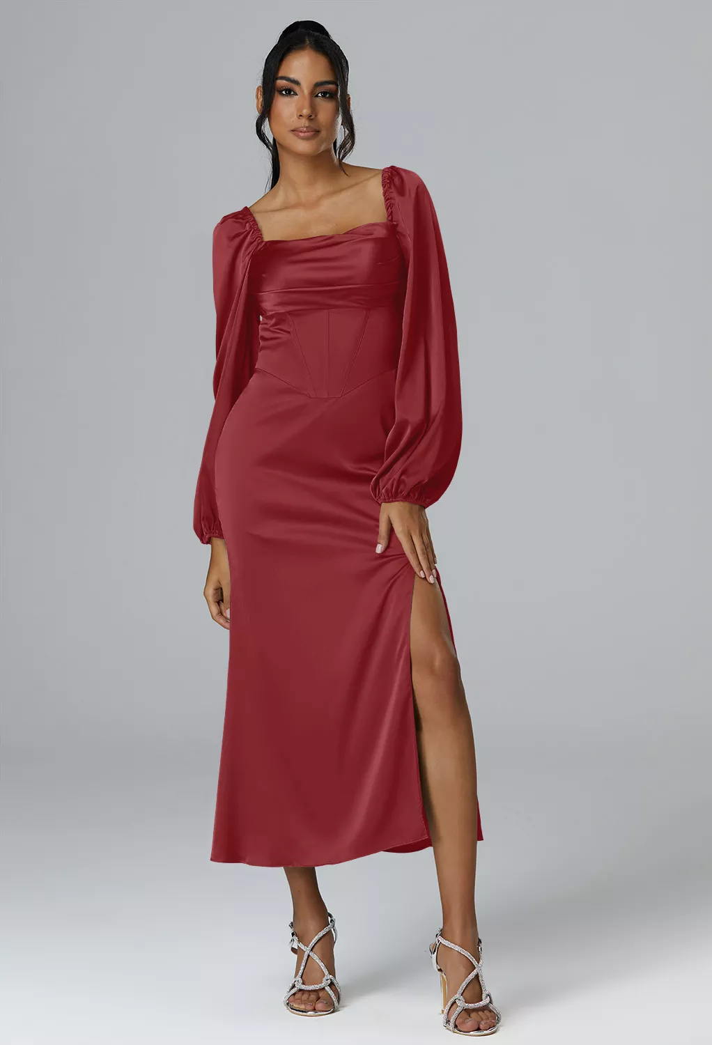 AW Tabitha Burgundy  Dresses